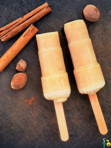 Date and oat milk ice lollies